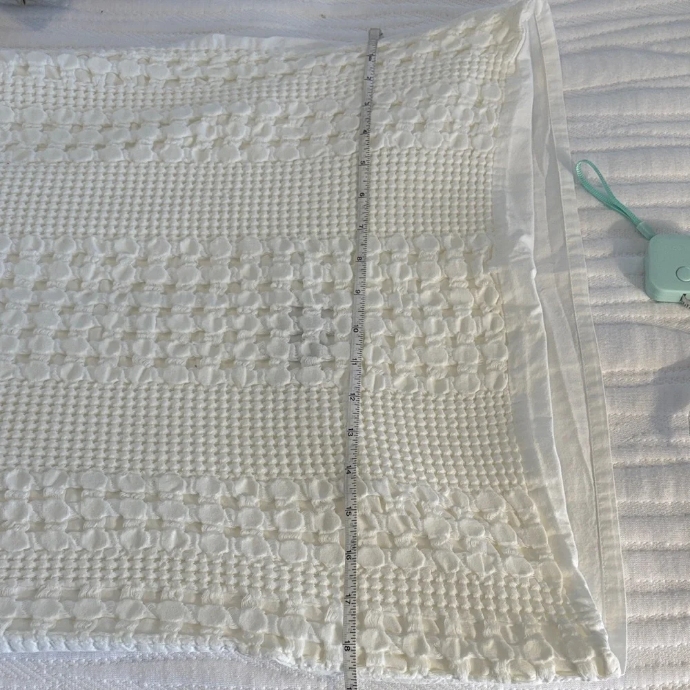 Pacific Home Fashion Large Pillow Cover Sham Luxurious Off-White Textured 💯
